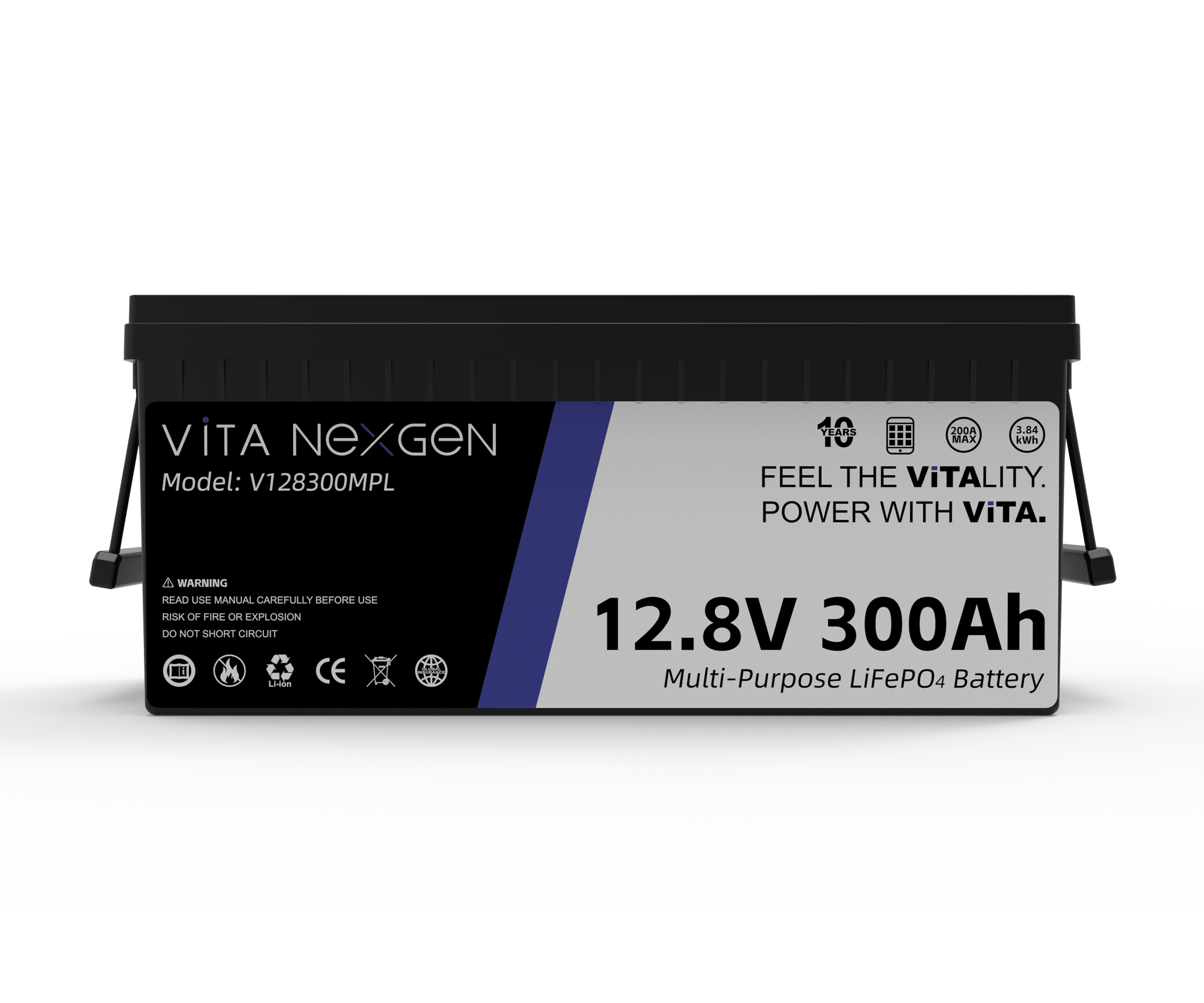Vita NexGen 12V (12.8V) 300Ah Multi-Purpose Lithium Battery - V128300MPL