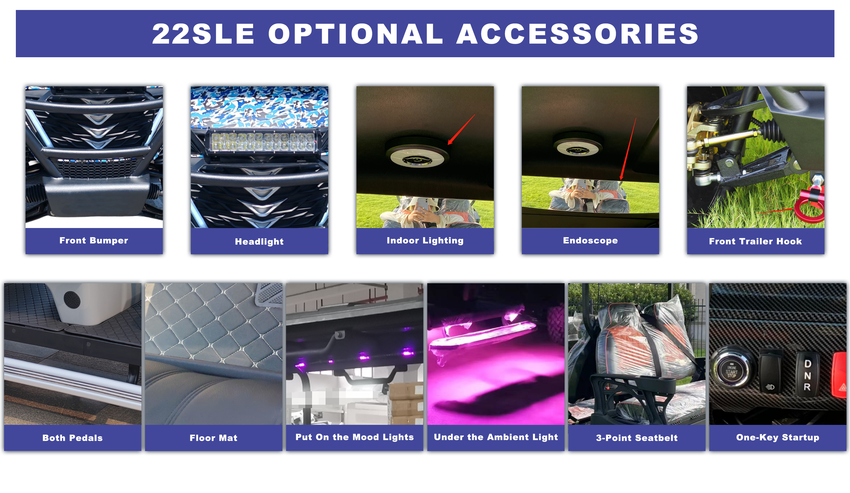 vita nexgen 22sle electric golf cart optional accessories