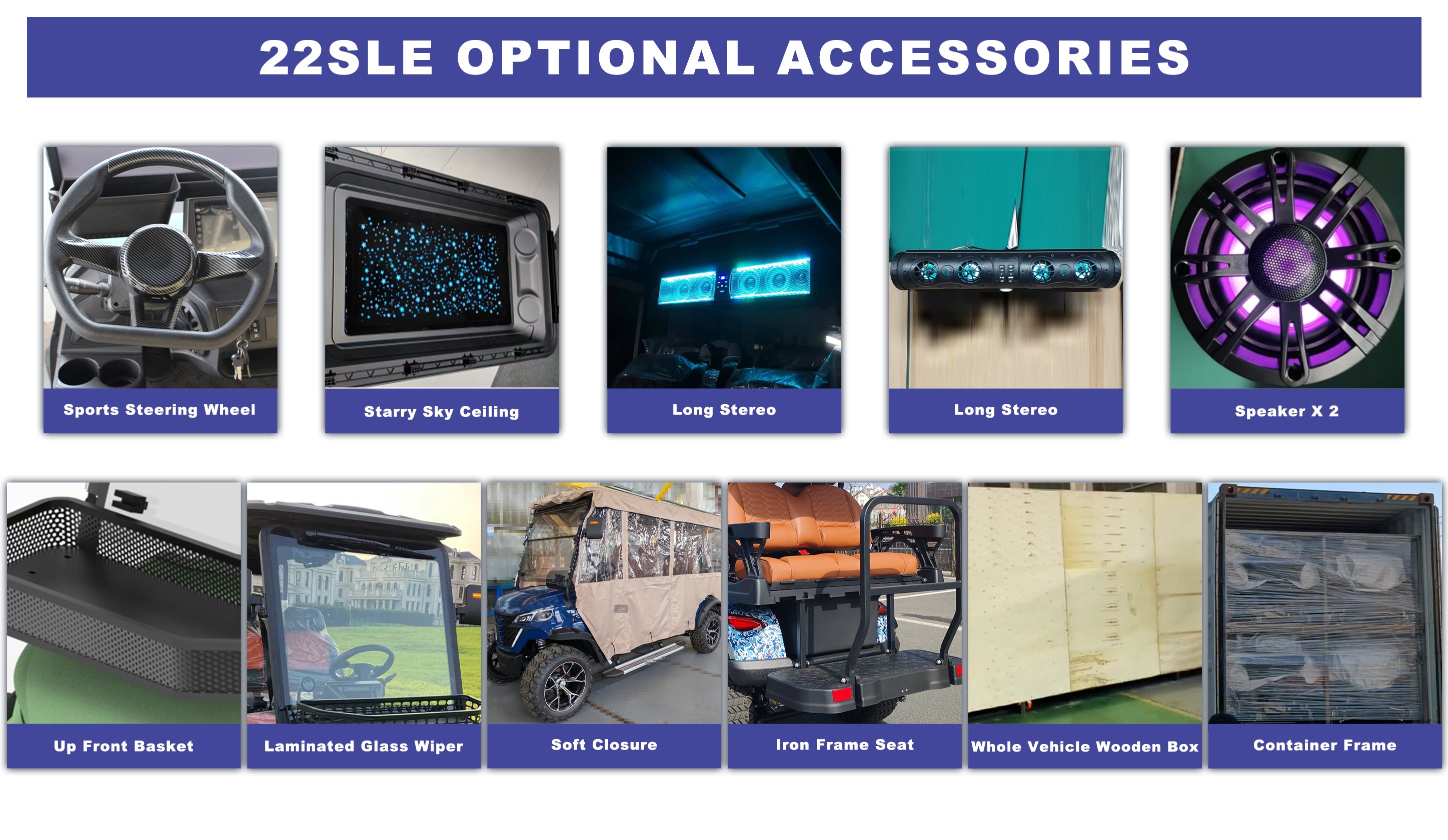 vita nexgen 22sle electric golf cart optional accessories